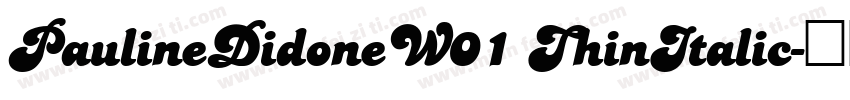 PaulineDidoneW01 ThinItalic字体转换